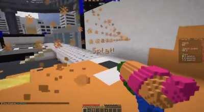 Found this really cool gamemode for Splatoon in minecraft!