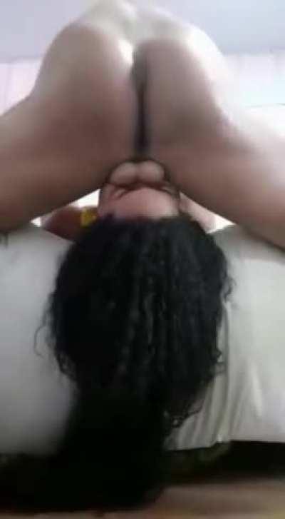 Balls Slapping Her in the Face