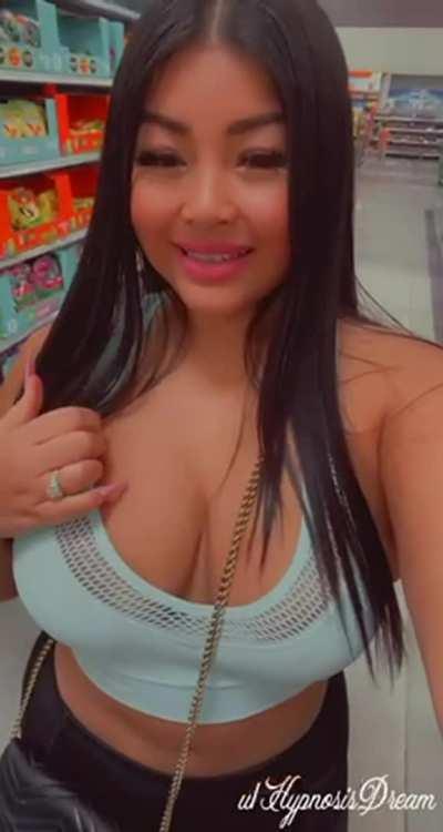 Almost got caught flashing in a crowded store for you. 😜 Please tell me it was worth the risk lol