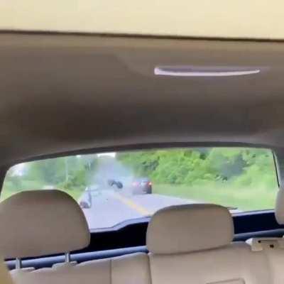 Idiot on a bike crashes