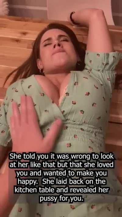 My mom in the kitchen