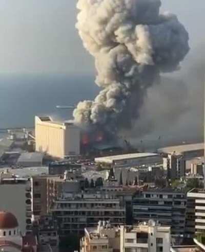 A huge explosion hit the port of Beirut today