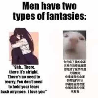 Men have two types of fantasies