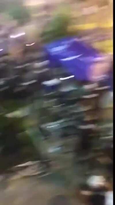 Police Destroying Area Setup to Provide Food and Water for Protesters