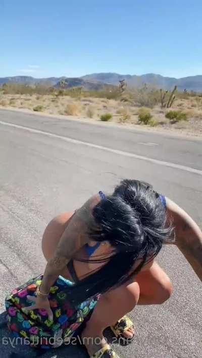 TATTOOED GIRL TOUCHING IN PUBLIC LINK IN COMMENT 🔥