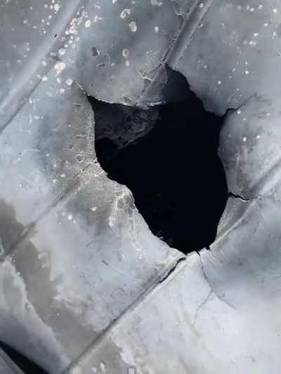 My roommates' car was struck by lightning (we think).