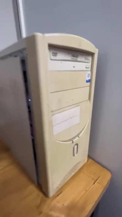 Mom: I gave your old computer to your little cousin. Me: