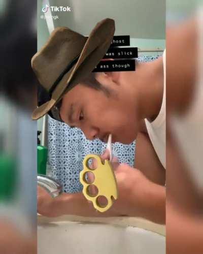 When you bring dusters and a grunt so much as glances at you.