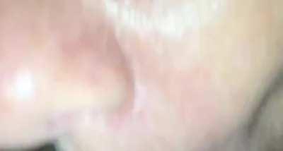 Blows my Son's cum out