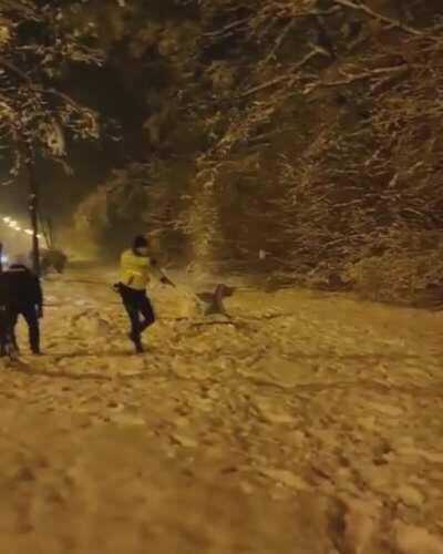 [Romania] Cops break a fight between two kids