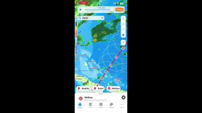 Hurricane Melissa's projected path. Potential Rain for the Halloween Period.