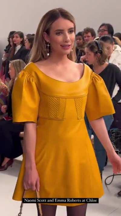 With Naomi Scott at Paris Fashion Week