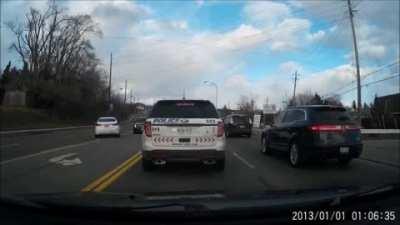 Impatient driver gets what he deserves