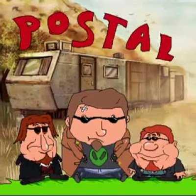 everybody wanna be a postal dude, smoke a lotta crack blow up fancy cars