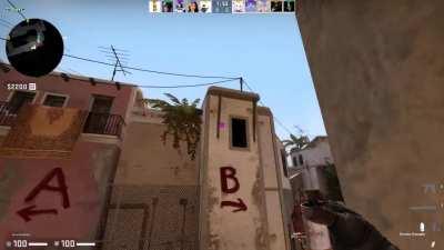 Mirage smoke grenade kill