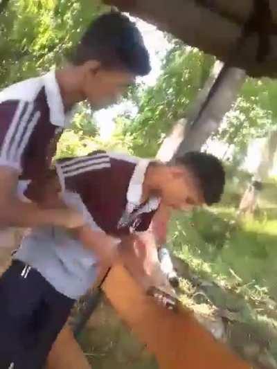 Kids these days, they are fighting over some kind of tape