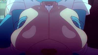 Nicole Watterson is caught fingering herself on the couch by her other version Art by: Manyakis Edited by: me