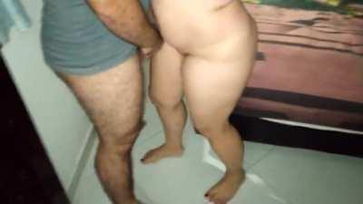 Your curvy mom pushes you in closer to fuck