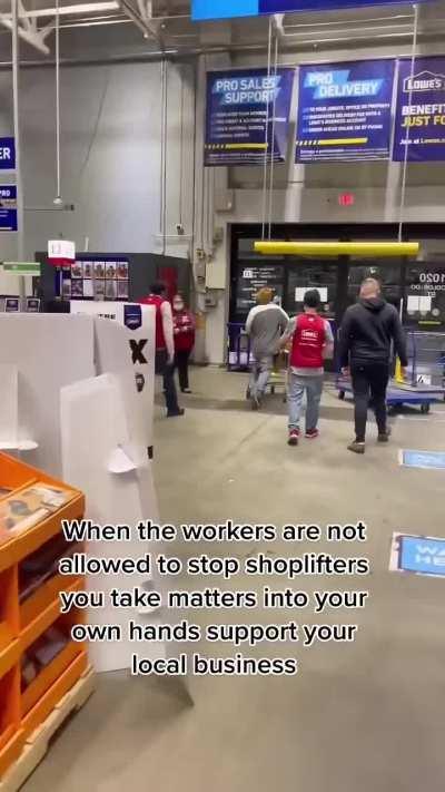 Customer stops Shoplifter