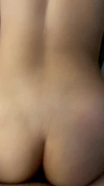 I made his dick all creamy before he shot a thick load all over my back..and hair 💦 [OC][MF]