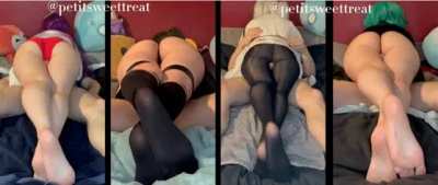 Fern, Ubel, Frieren and bonus Tatsumaki thighjobs all at once