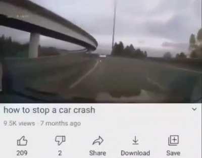 how to stop a car crash
