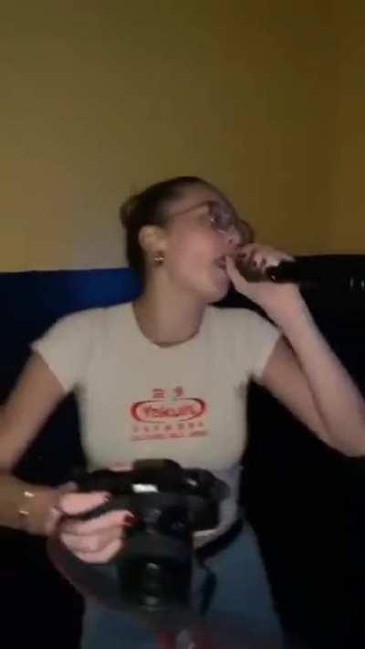 Singing and bouncing