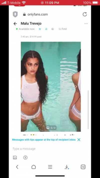 DONT GET MALUS ONLY FANS SHE SCAMED ALL HER FOLLOWERS 100bucks for her FULL CLOTHED IN A POOL