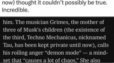 Elon Musk using the Warhammer wiki for name suggestions?