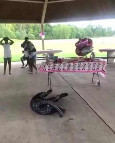 Spider-Man knocks himself out at a birthday party