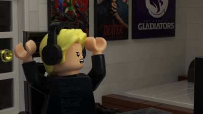 6 consoles in Lego animation