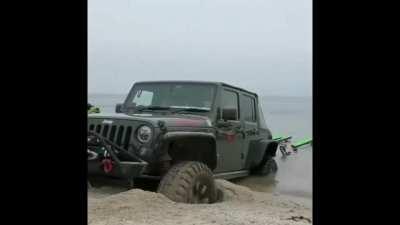 We can launch the boat from the beach, I have a Jeep!