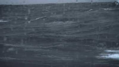 Exactly 4 years ago I landed on the remote Tristan Da Cunha island. This is how the ocean looked like from my cabin just a couple days before. We were in the middle of nothing, so there's no object to compare to, but the crew said the waves were 10/15 met