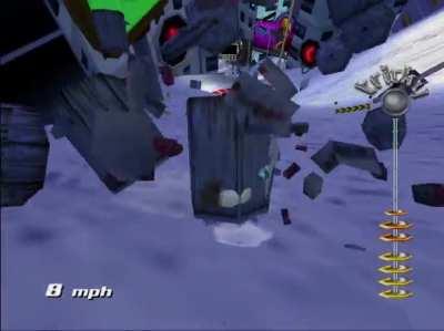 If you get a strike in trashcan bowling, the sign at the end lights up all of its lights and says 