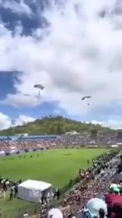 Ugandan Military paratroopers as seen on Uganda’s independence celebrations.