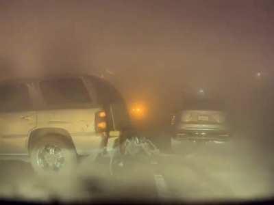 Dust storm picked up with Tesla camera footage