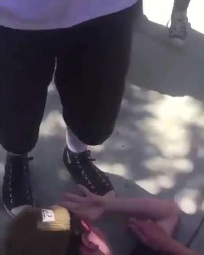 Guy saves blind friend from bully