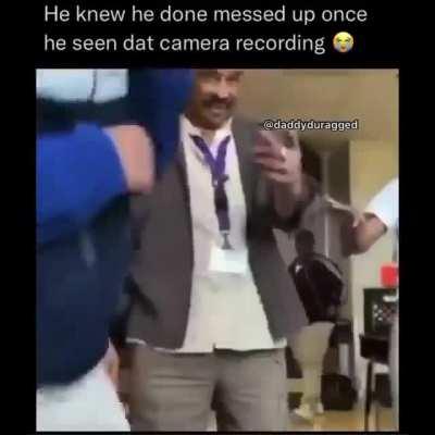 WCGW inappropriately touching a student with a camera recording