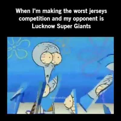 LSG again with the worst version of a cricket kit you'll ever see.