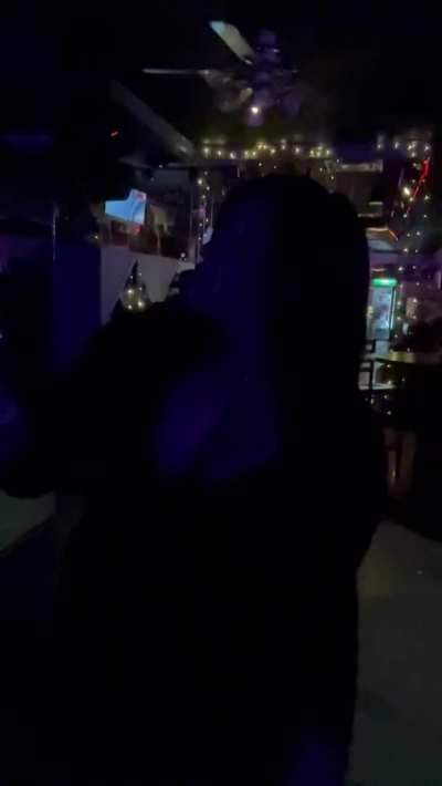 Oops, nip slip at the bar 😜