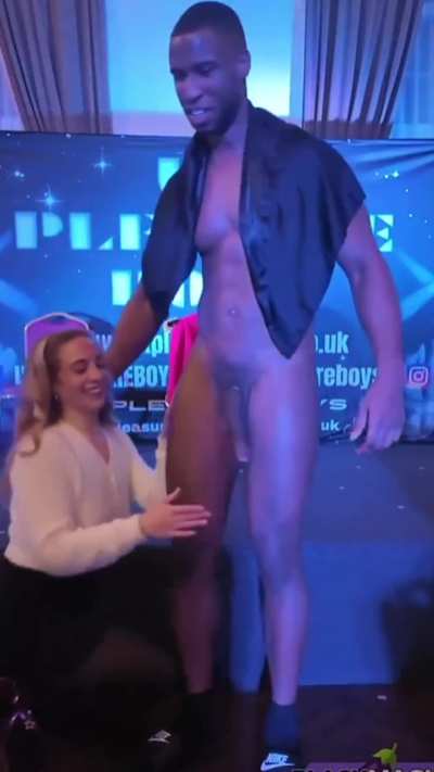 So close to put it on her tongue... Hen party fun