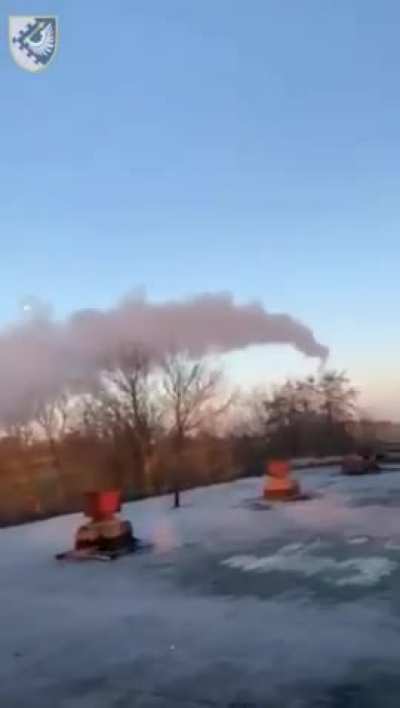 Ukrainian Air Defense Servicewoman Intercepts Russian Cruise Missile Using MANPADS during todays  Russian massive missile attack on Ukraine. Air Command Center group. 