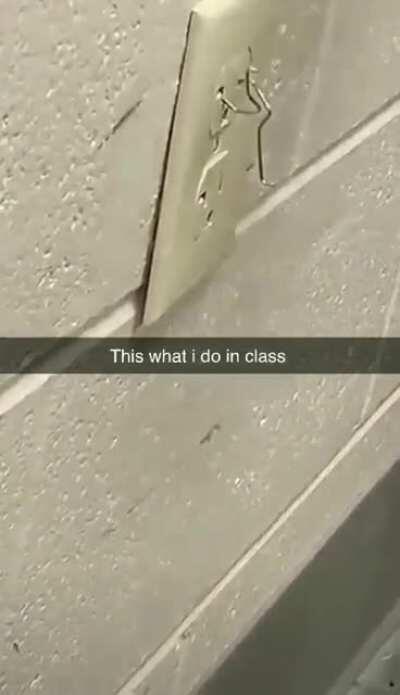 Found on classmate’s Snapchat story...