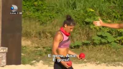 An MMA fighter appearing on Survivor Romania loses a competition and then she breaks her teammate's nose