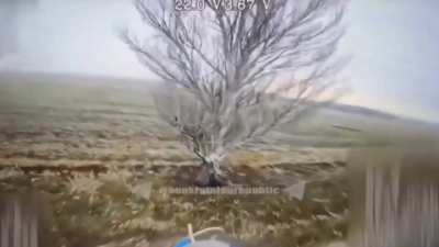 Russian fiber-optic FPV drones strike Ukrainian transport SUV and then chases down soldier that tries to run away