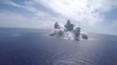 U.S. Navy 40,000-Pound Bomb Test Near Aircraft Carrier