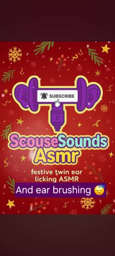 Twin christmassy ear licking to help you sleep (christmas ear licking playlist now on youtube- linked below!!!🎅🤶🦌🎄🎁♥️♥️)