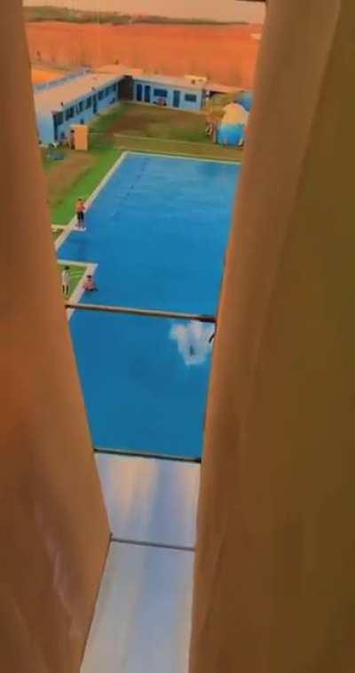 Going down the slide head first