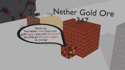 Amount of every block in a 100x100 basalt delta area