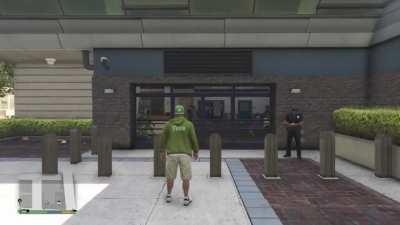 Greeting a police officer